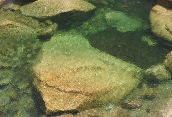 Clear clear mountain water.