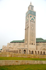 Fototapeta premium muslim in mosque the history symbol morocco africa minaret religion and blue sky
