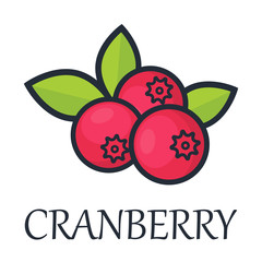 cartoon cranberry with text