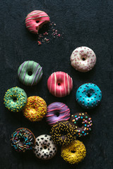 Variety of mini American donuts
