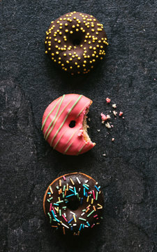 Homemade glazed mini donuts