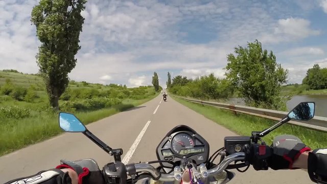 Biker on motorcycle 