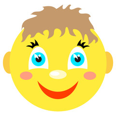 Smiley boy smiles.