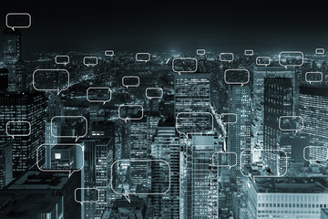 Concept of social networking with city