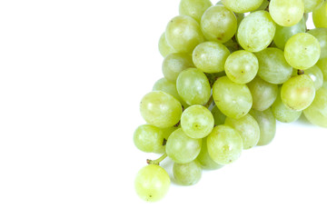 Bunch of Green Grapes on white background