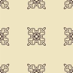 Abstract ornamental floral seamless pattern. Template can be used for fabric, textile, cloth, wrapping paper, oilcloth, and other design