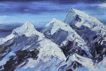 Beautiful oil painting, closeup