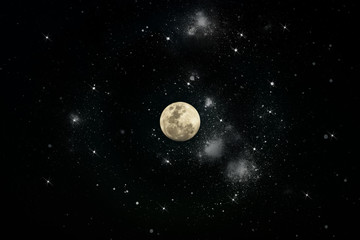 Night sky and a full moon
