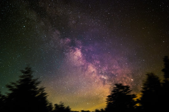 The Milky Way as seen from the Palatinate Forest in Germany.