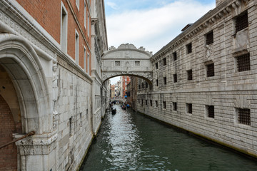 The famous bridge if sighs in Venice, Italy