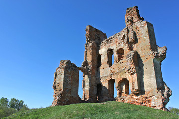 Old Castle Bely Kovel in Smolyany, Belarus