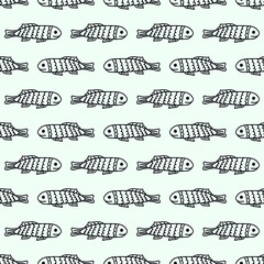 Seamless fishes pattern
