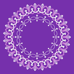 Purple floral frame