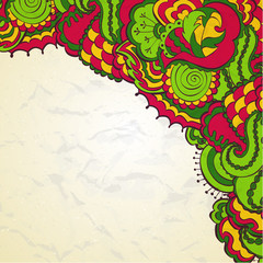 Flower ornamental frame in eastern style.