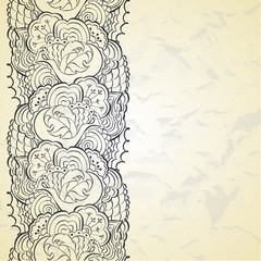 Flower ornamental frame in eastern style.