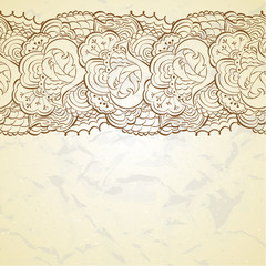Flower ornamental frame in eastern style.