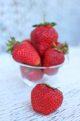 Still life with fresh strawberries