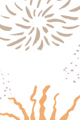 Creative universal card in hand drawn style. 