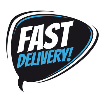 fast delivery retro speech balloon