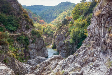 View on the beautiful river Ardeche
