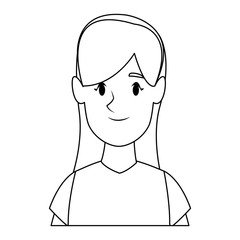 avatar of woman character portrait female vector illustration