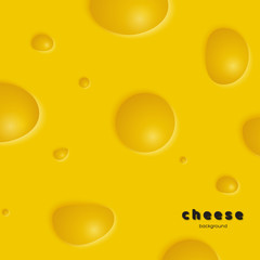 Cheese background with holes. Vector illustration. EPS 10.