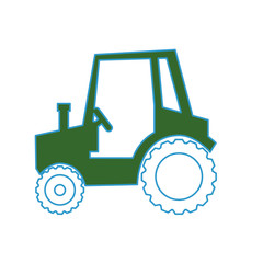 Farm tractor vehicle icon vector illustration graphic design