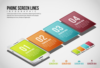 Phone Screen Lines Infographic