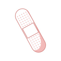 First aid medical plaster vector flat design.