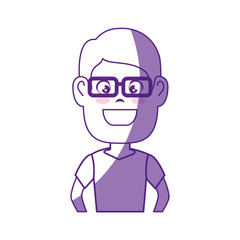 Guy cartoon profile icon vector illustration graphic design