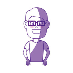 Guy cartoon profile icon vector illustration graphic design