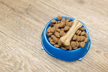 Dried food for dogs or cats.