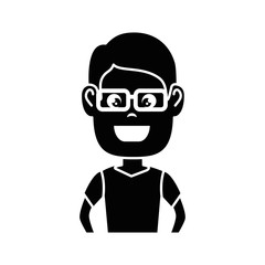 Guy cartoon profile icon vector illustration graphic design
