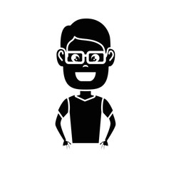 Obraz na płótnie Canvas Guy cartoon profile icon vector illustration graphic design