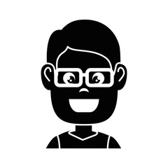 Guy cartoon profile icon vector illustration graphic design