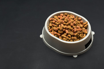 Dried food for dogs or cats.