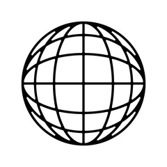 Sphere global symbol icon vector illustration graphic design