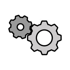 Gears machinery pieces icon vector illustration graphic design