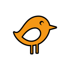 Little bird symbol icon vector illustration graphic design