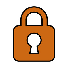 Padlock security symbol icon vector illustration graphic design