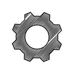 Gear machinery piece icon vector illustration graphic design