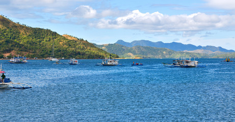 Obraz premium a view from boat and the pacific ocean
