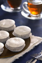 Nevadas, Portuguese Iced Cakes with Sweet Egg Centers, and Tea