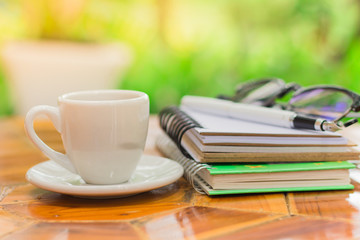 Have a coffee break using as business concept.