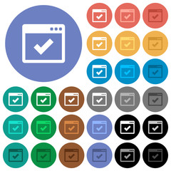 Application ok round flat multi colored icons