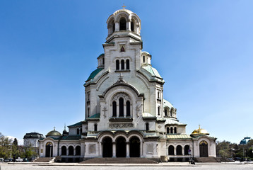 Fototapeta na wymiar Alexander Nevsky Cathedral in city of Sofia, Bulgaria.