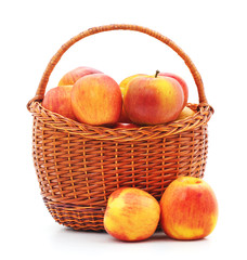 Basket with red apples.