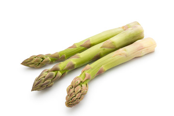 Eco asparagus on white background. Fresh vegetables.
