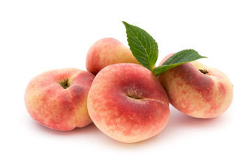 Peach. Fruit with isolated on white background. © gitusik