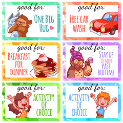 Printable kids coupons to use as a gift.
